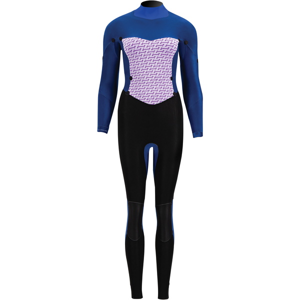2020 Prolimit Womens Fire 5/3mm V-Back Zip Wetsuit 15060 - Black / Turquoise